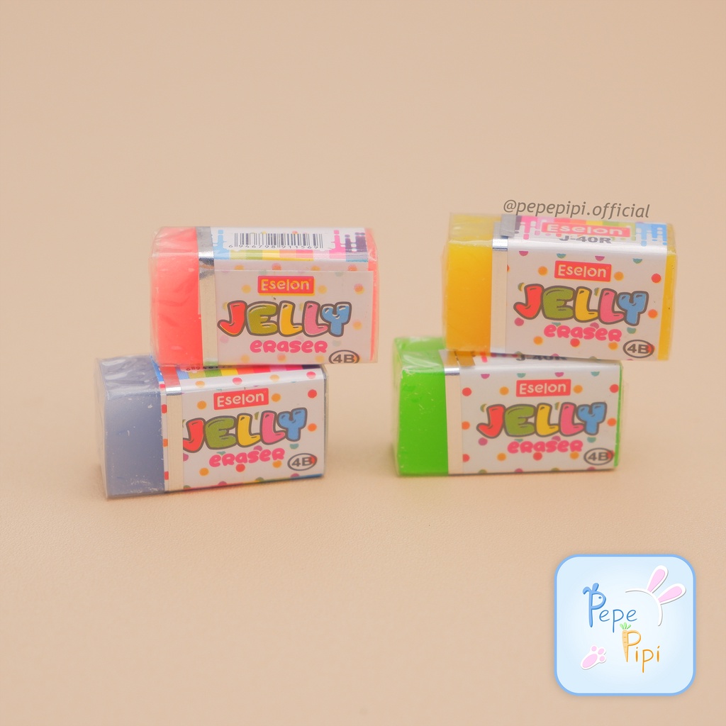 Penghapus Eselon J-40R Jelly 4B Eraser karet hapusan stip setip pensil penghapus kotak pensil