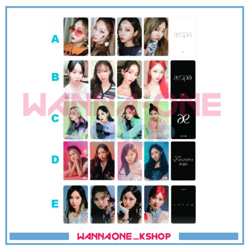 photocard aespa karina winter ningning giselle black mamba forever next level