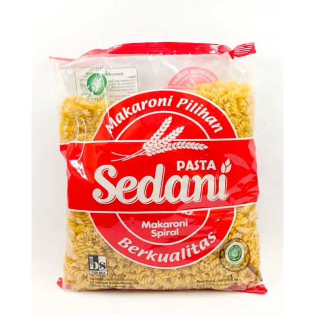 

MAKARONI SEDANI SPIRAL / PIPA repack 250gr Makroni Macaroni Spiral Keriting