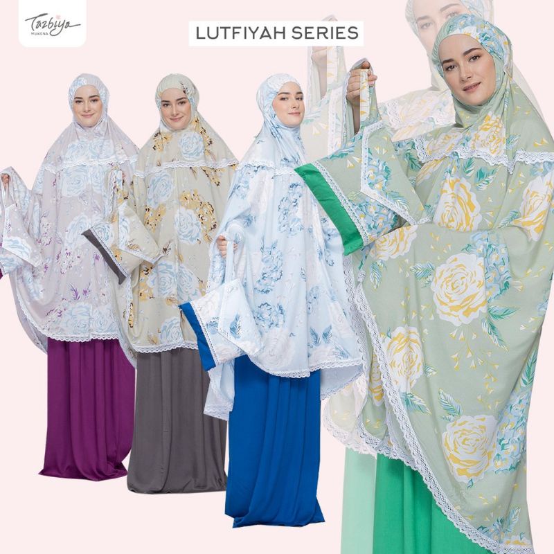 Mukena Tazbiya Lutfiyah Series Jumbo Dewasa Katun Rayon Motif