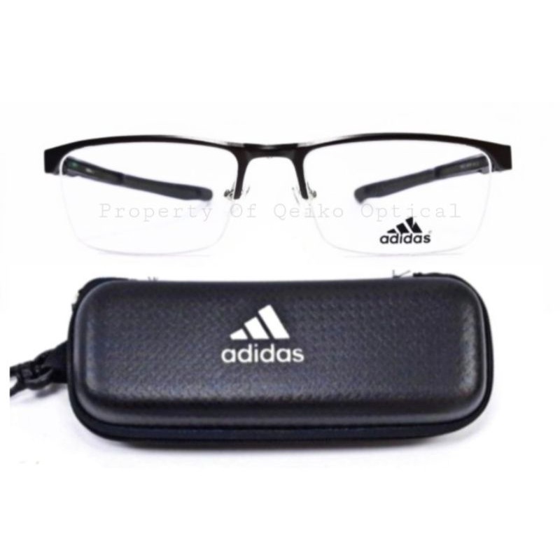 Kacamata Frame Pria Titanium Carbon Half Sporty Adidas A6204-S53 Magnetic