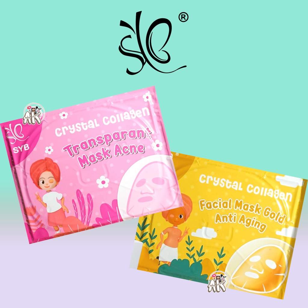 SYB CRYSTALL COLLAGEN FACIAL SHEET MASK / MASKER WAJAH COLLAGEN