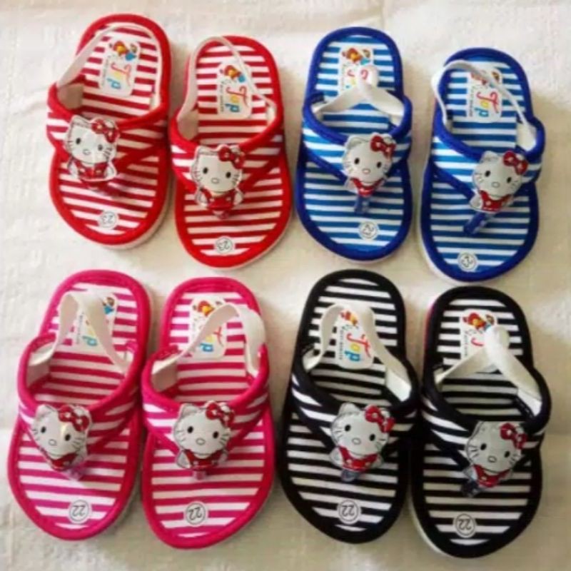 Sandal Bayi Sandal Baby Kids Garis Bunyi 6-18 Bulan