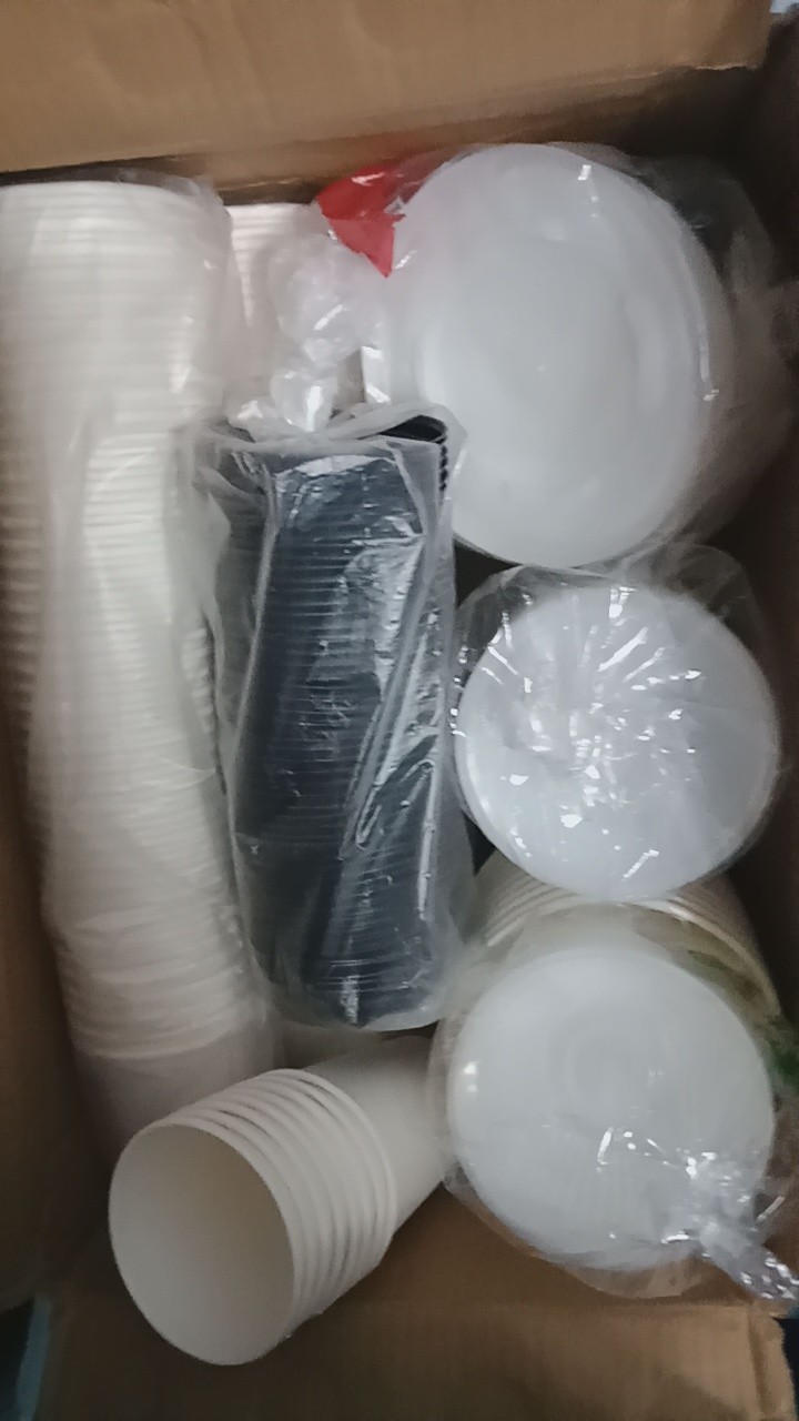 Paper Bowl 800ml + Tutup Putih / Mangkok Kertas 800ml Food Grade