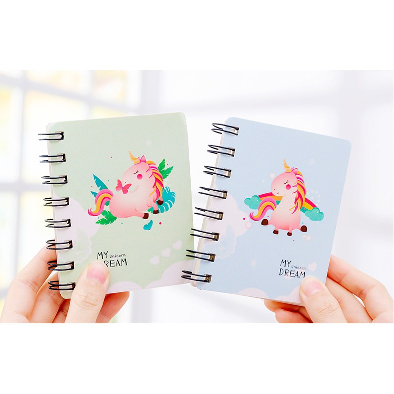 Notebook Motif DINOSAURUS &amp; UNICORN / Notes Buku Memo Mini Gambar Unicorn &amp; Dinosaurus / Buku Mini