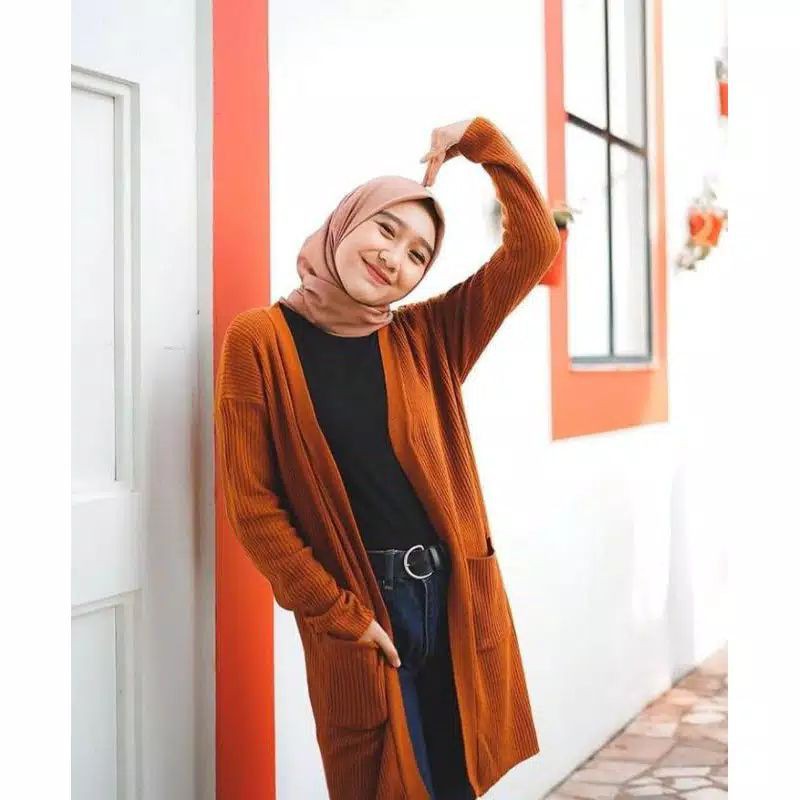 LONG CARDI BELLE OVERSIZE RAJUT PREMIUM PUTRA STORE