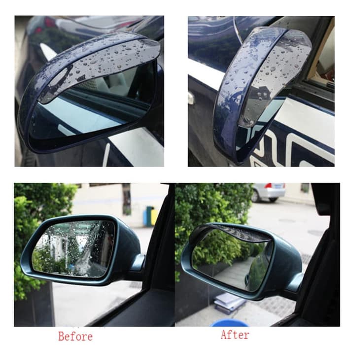 [BISA COD] Talang Air Spion Mobil Pelindung Spion Karet Wiper Spion  Mika Pelindung Spion Karet Wiper Spion pvc kaca mobil bening anti hujan