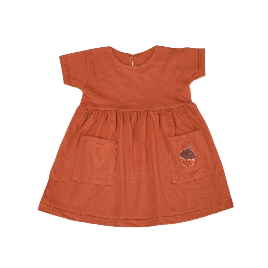 ZASKIYA - LILO POCKET DRESS ANAK PEREMPUAN 1-5 TAHUN EARTH TONE EDITION