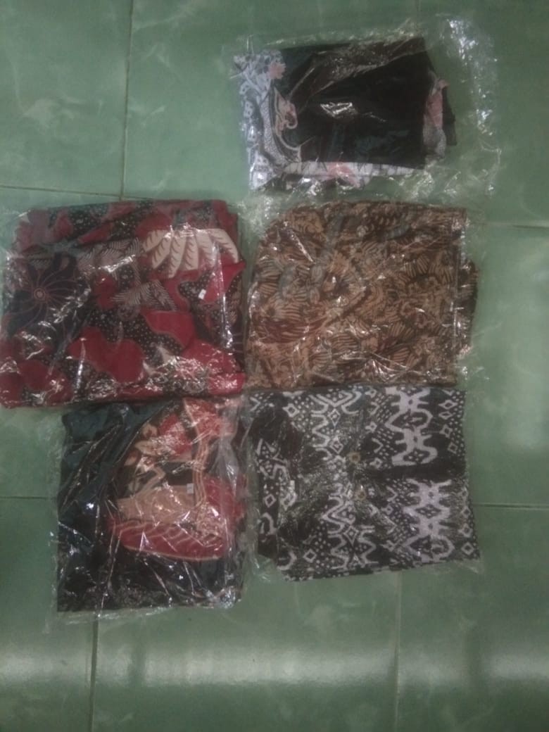 Kemeja Batik Lengan Panjang Wayang Coklat Toska Navy Modis Casual Trendy M L Xl Batik Pekalongan