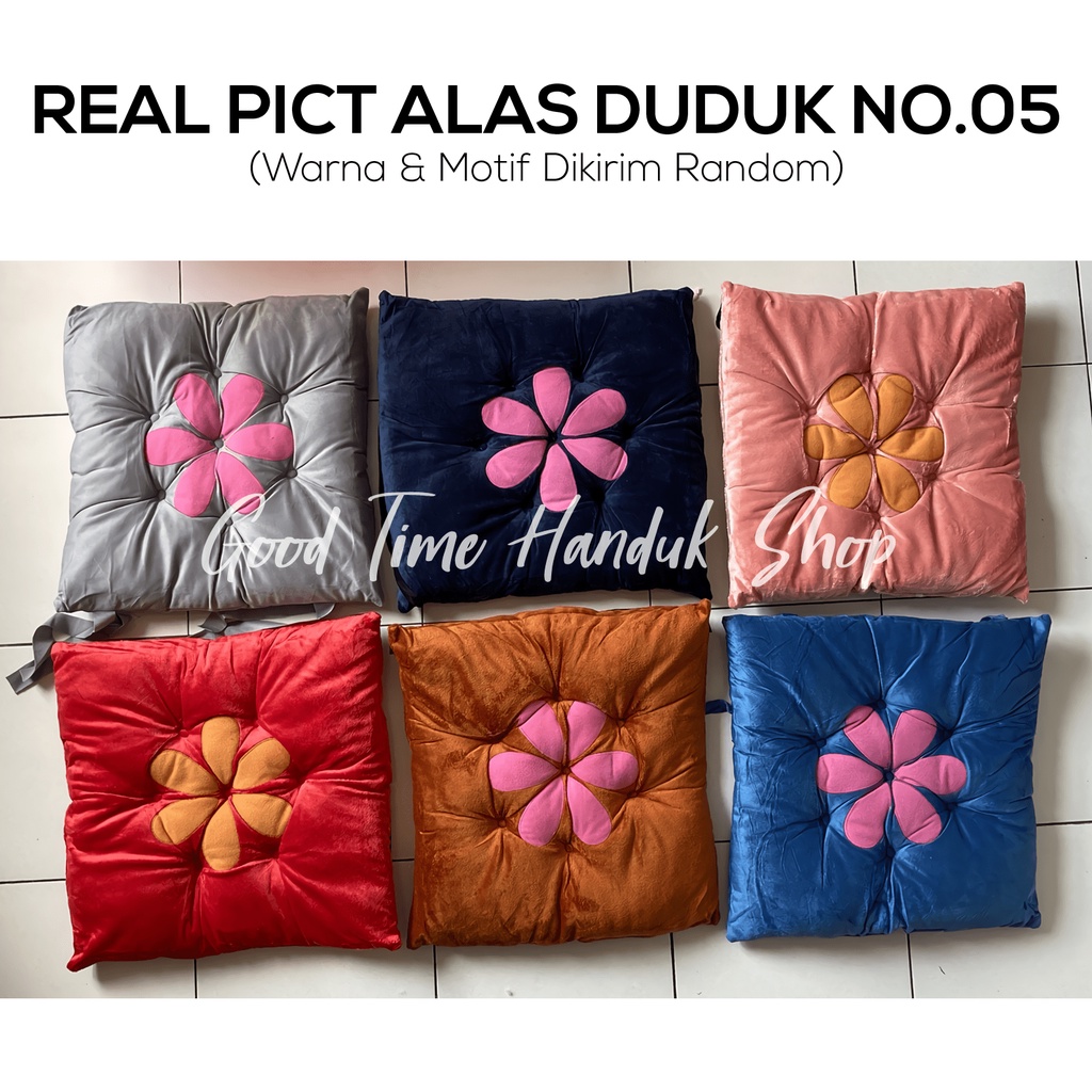 Bantal Alas Duduk Empuk Motif Random 40x40cm Bantalan Lesehan Tebal