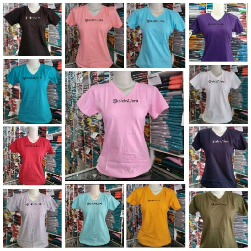 Kaos Oblong V-Neck/Kaos Polos Pendek/Kaos Distro Katun Wanita Pria/Kaos Polo Nevada Phenomenal
