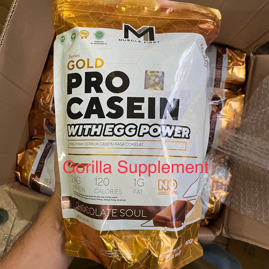 MuscleFirst Pro Casein 2lbs 900 gram Gold Series Muscle first m1 nutrion BPOM HALAL MUI