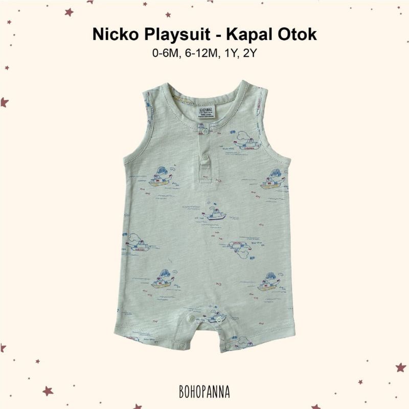 Bohopanna Nicko Playsuit // Jumpsuit Jumper Bayi &amp; Anak Unisex