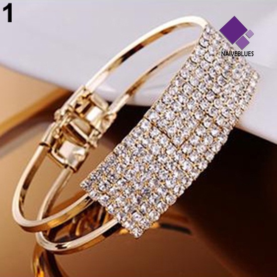 Gelang Bangle Kristal Elegan Untuk Wanita