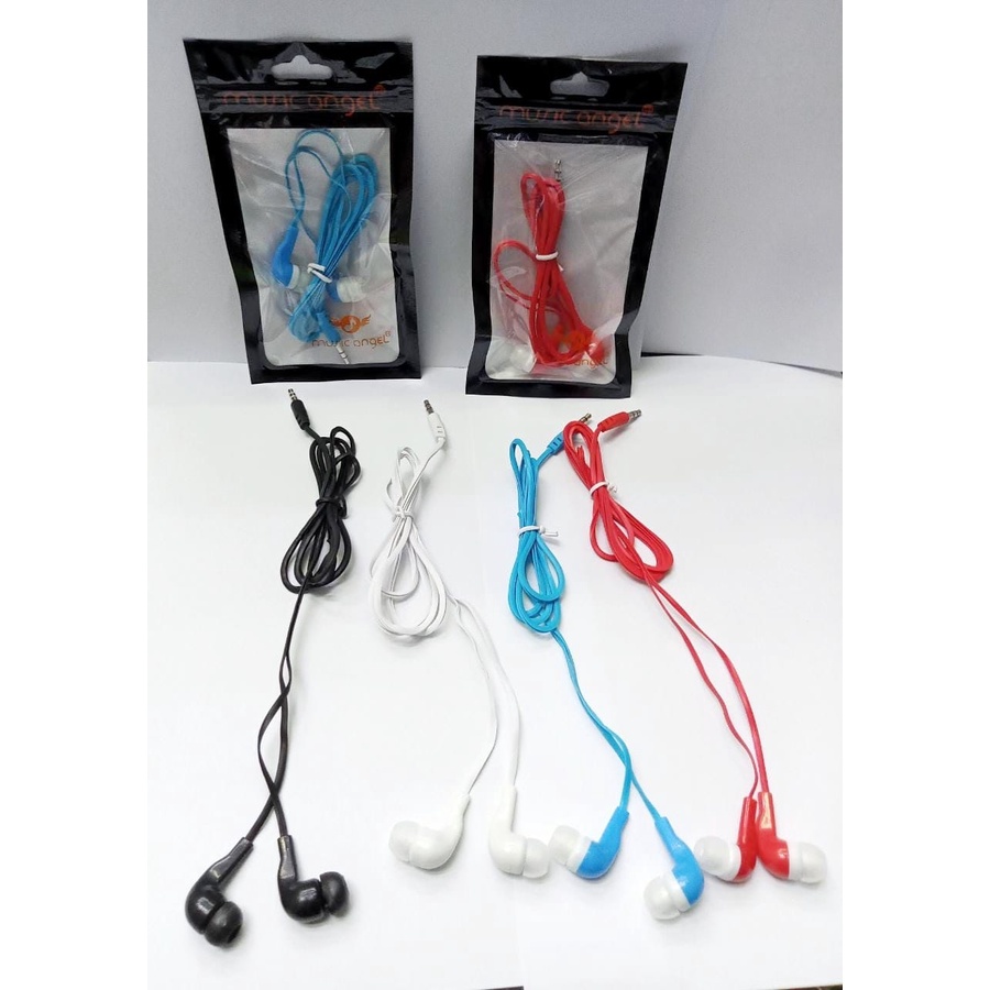 BEST PRODUK HEADSET MP3 MUSIC ANGEL KARET NON MIC PACKING PLASTIK KLIP SUARA BASS EARPHONE HANSFREE