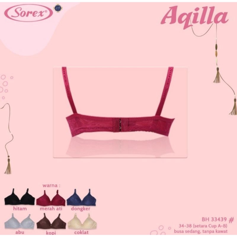 Sorex Bra Aqilla Setara Cup A-B 33439/BH Busa Sedang Tanpa Kawat Sorex