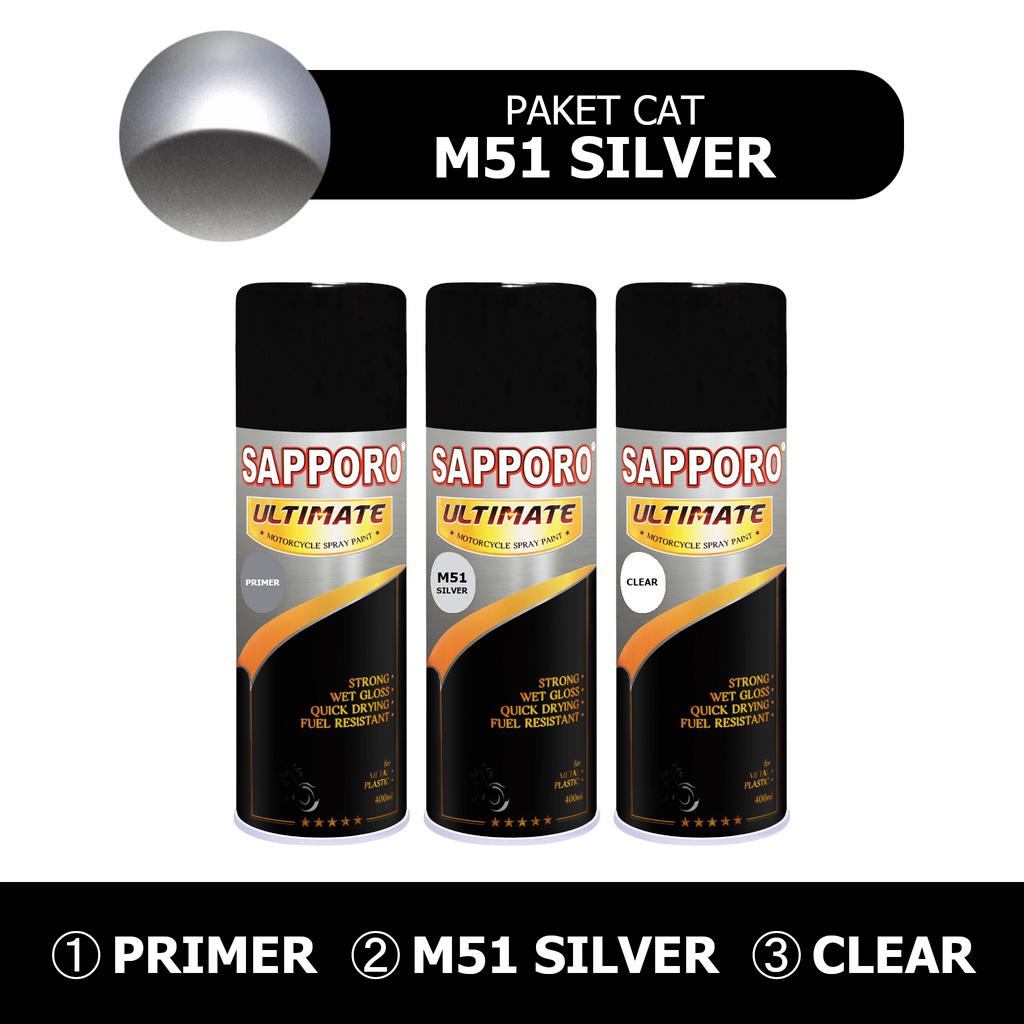 Paket Cat M51 Silver / SAPPORO ULTIMATE / Cat Semprot