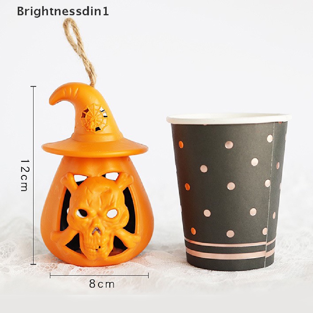 (Brightnessdin1) Lampu Led Bentuk Labu Halloween Untuk Dekorasi Pesta