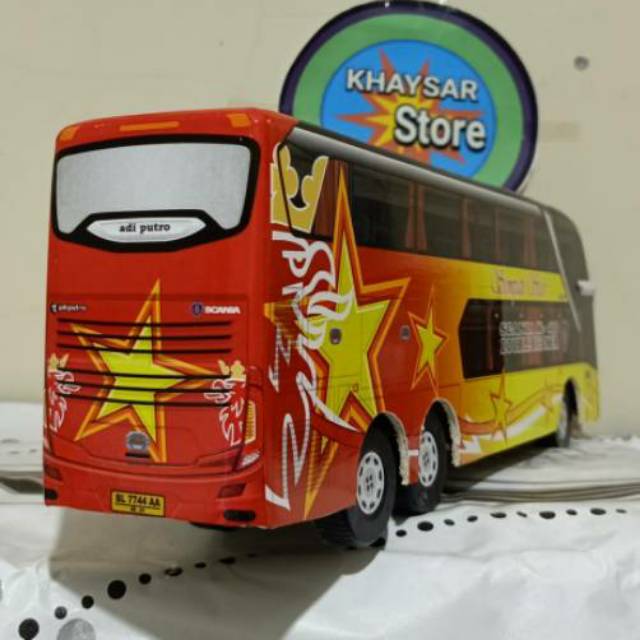 miniatur Bus bis /mainan bus bis Sempati Star Double Decker SCANIA