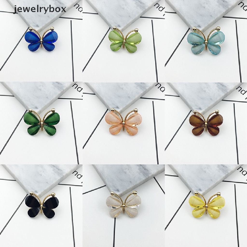 10 Pcs / set Kerajinan Butterfly flatback Bahan resin Untuk Dekorasi Pernikahan