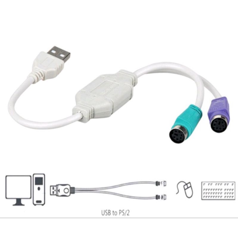 kabel converter usb to ps2 kabel keyboard mouse ps2