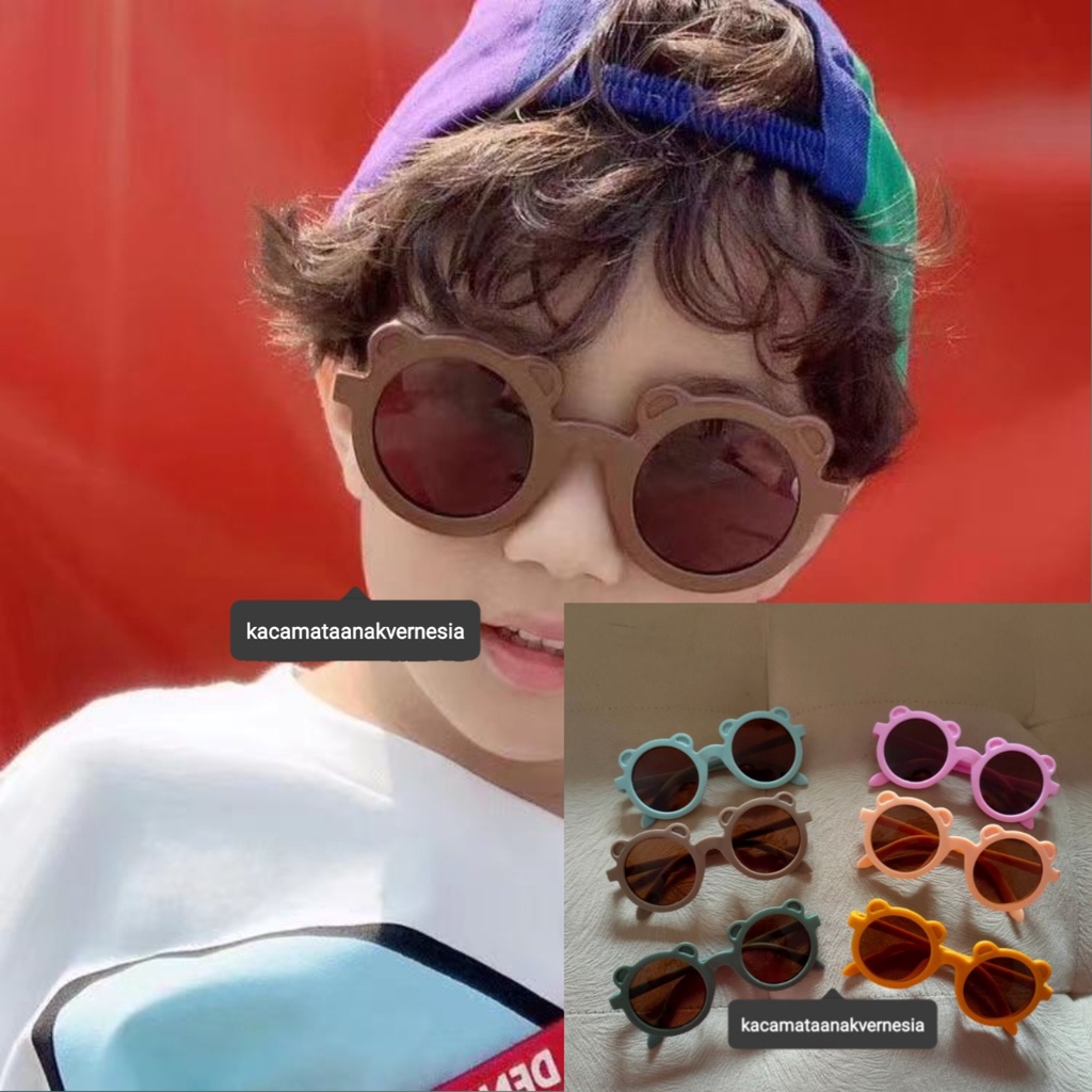 Kacamata Anak Bayi 0 sd 8 Tahun Bulat Model Beruang