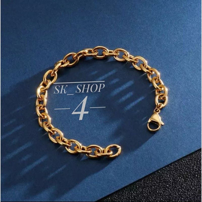 Gelang Tangan Anak Titanium Gold