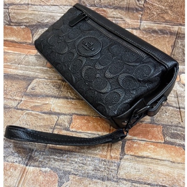 Handbag Tangan model coach Tabung Bahan Embos dan Waterproof