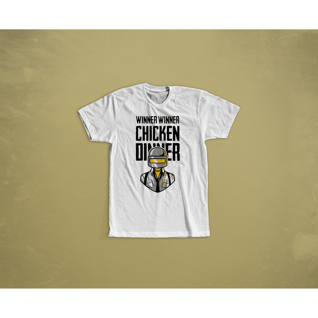 KAOS BAJU TSHIRT COMBED 30S PUBG CHICKEN DINNER KODE I1