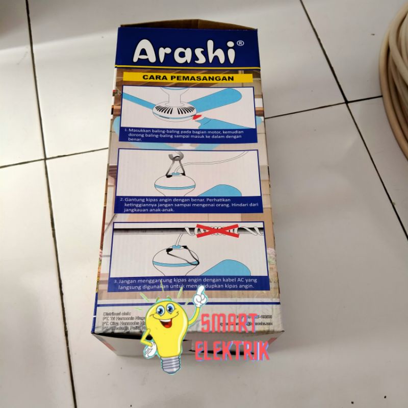 Kipas Angin Gantung Arashi Helifan 30Watt 4 Baling