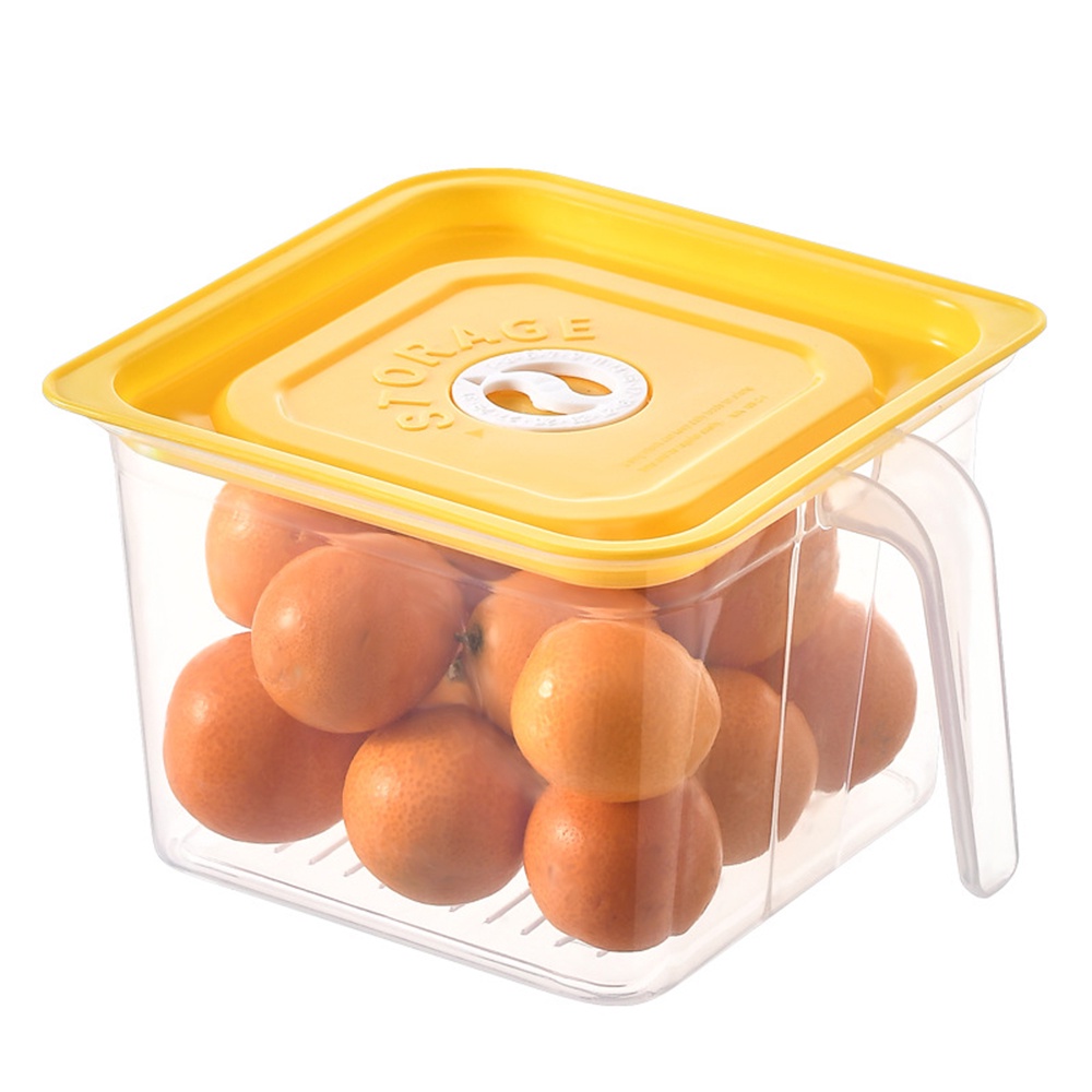 【COD Tangding】3 Colors Stackable Organize Kitchen Refrigerator Food Storage with Handle Lid