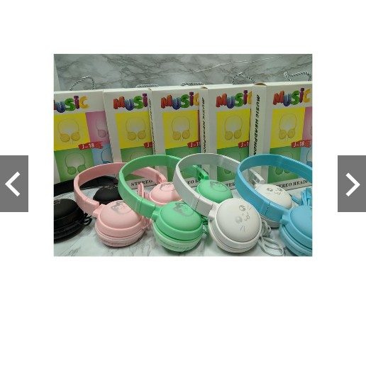 Headphone Headset bando kucing Macaroon J18 J 18 J-18