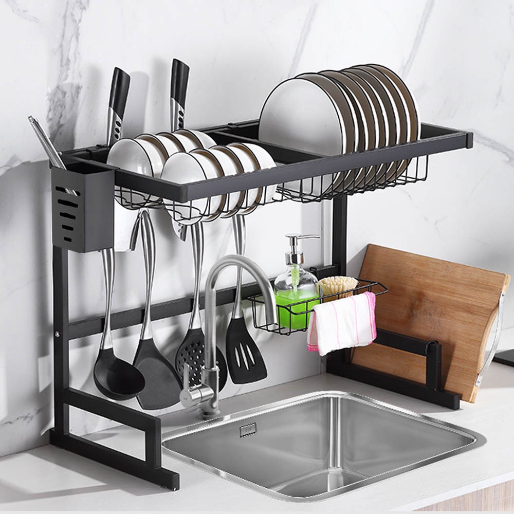 Rak Dapur Stainless Hitam Rak Wastafel Rak Piring Dan Peralatan Dapur Kokoh Kuat / RAK DAPUR RAK MULTIFUNGSI RAK SERBAGUNA 3365