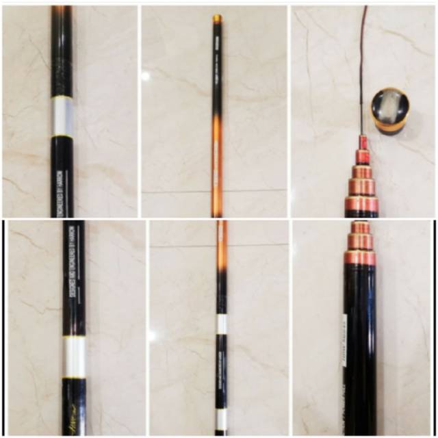 Joran pancing tegek carbon kolong 360 cm / 450 cm harrow black jack sniper hard