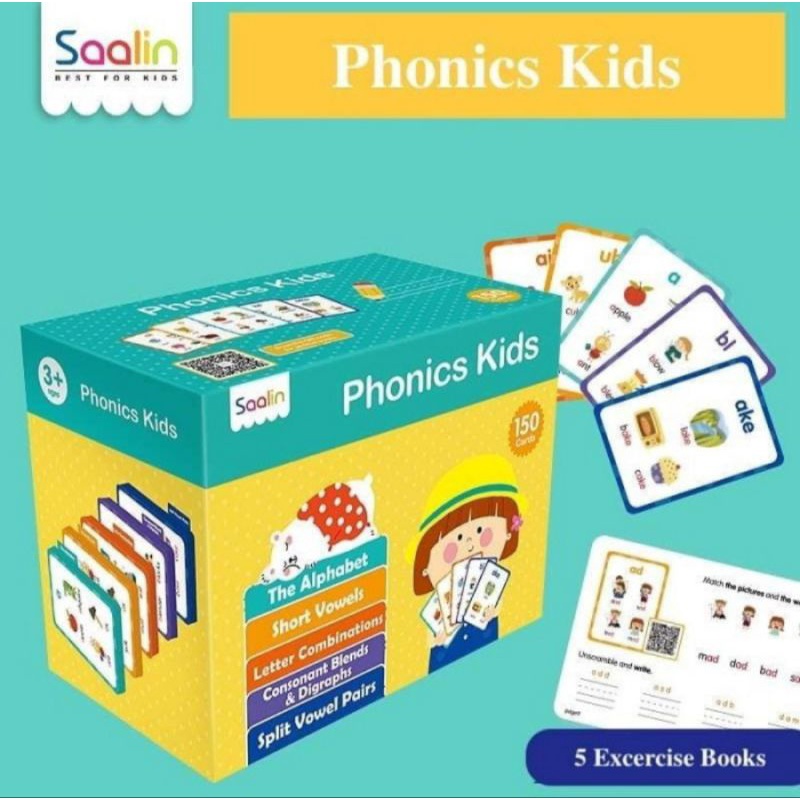 saalin phonics kids flashcard mainan anak edukasi