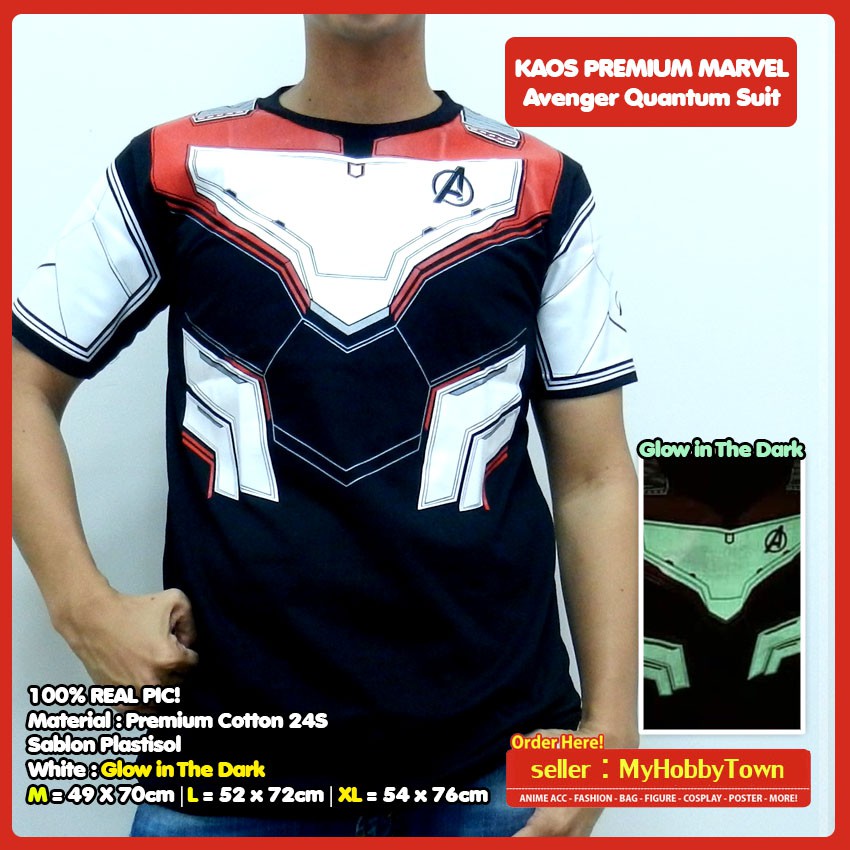 Kaos Marvel Avengers Quantum Suit Glow In The Dark