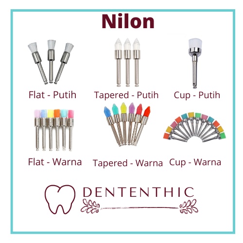 Dental Nylon Polishing Brush Gigi / Bur Poles Gigi / Dental Prophy Brush Nylon / Brush Profilaksis