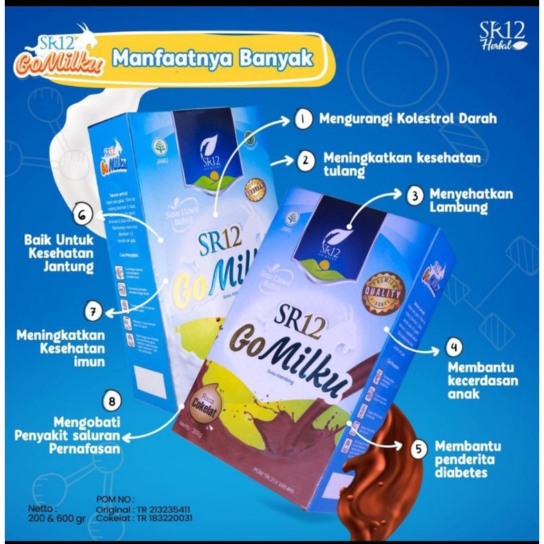 

go milku sr12 /susu kambing tidak berbau /balita lansia bumil busui/perawatan kesehatan
