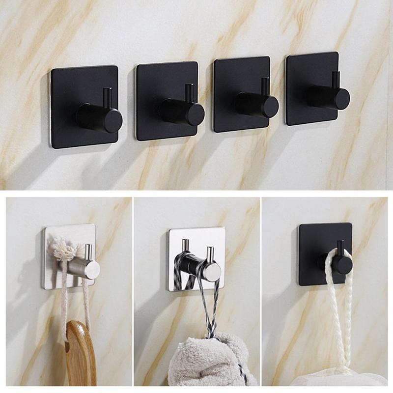 Gantungan Dinding Premium Besi anti karat kuat beban berat gantungan baju capstok kamar mandi Kapstok toilet Hook Hanger Stainless Steel Hook Wall Hook Towel Hook For Bathroom Stainless Steel Coat Hook Rustproof Hook Hanger Bathroom Accessories WC