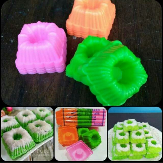 12 Pcs Cetakan putu ayu bulat KH / cetakan bolu kukus putu ayu Kotak KH #Misbo Perabot 354