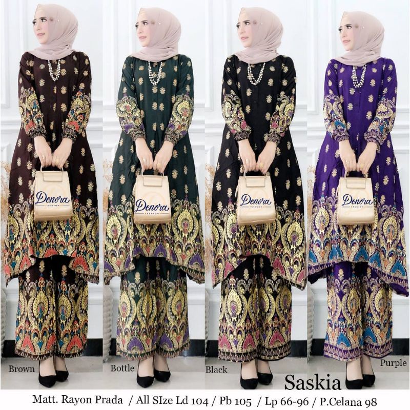 Saskia Set Celana Long Tunik LD 104