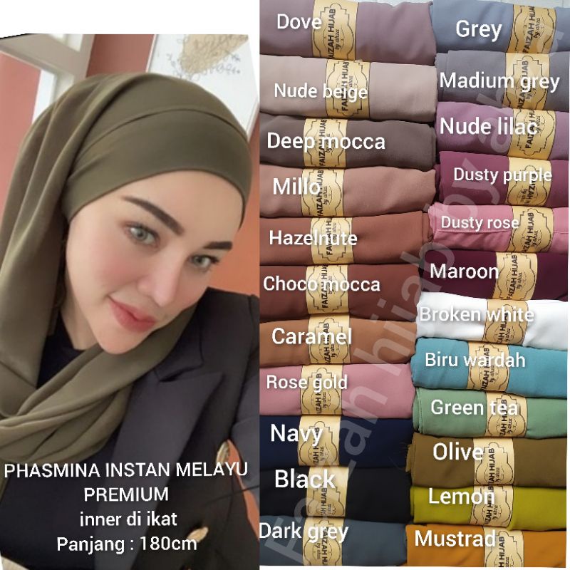 PASHMINA INSTAN  MELAYU PREMIUN/PASMINA MALAY/PASHMINA MELAYU/PASHMINA INNER MELAYU/PASMINA INSTAN/P