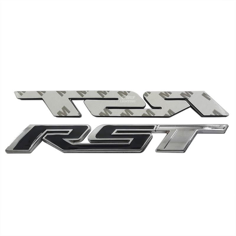 1pc Stiker Emblem / Badge Tulisan RST Bahan Metal Untuk Dekorasi Mobil Chevrolet RST