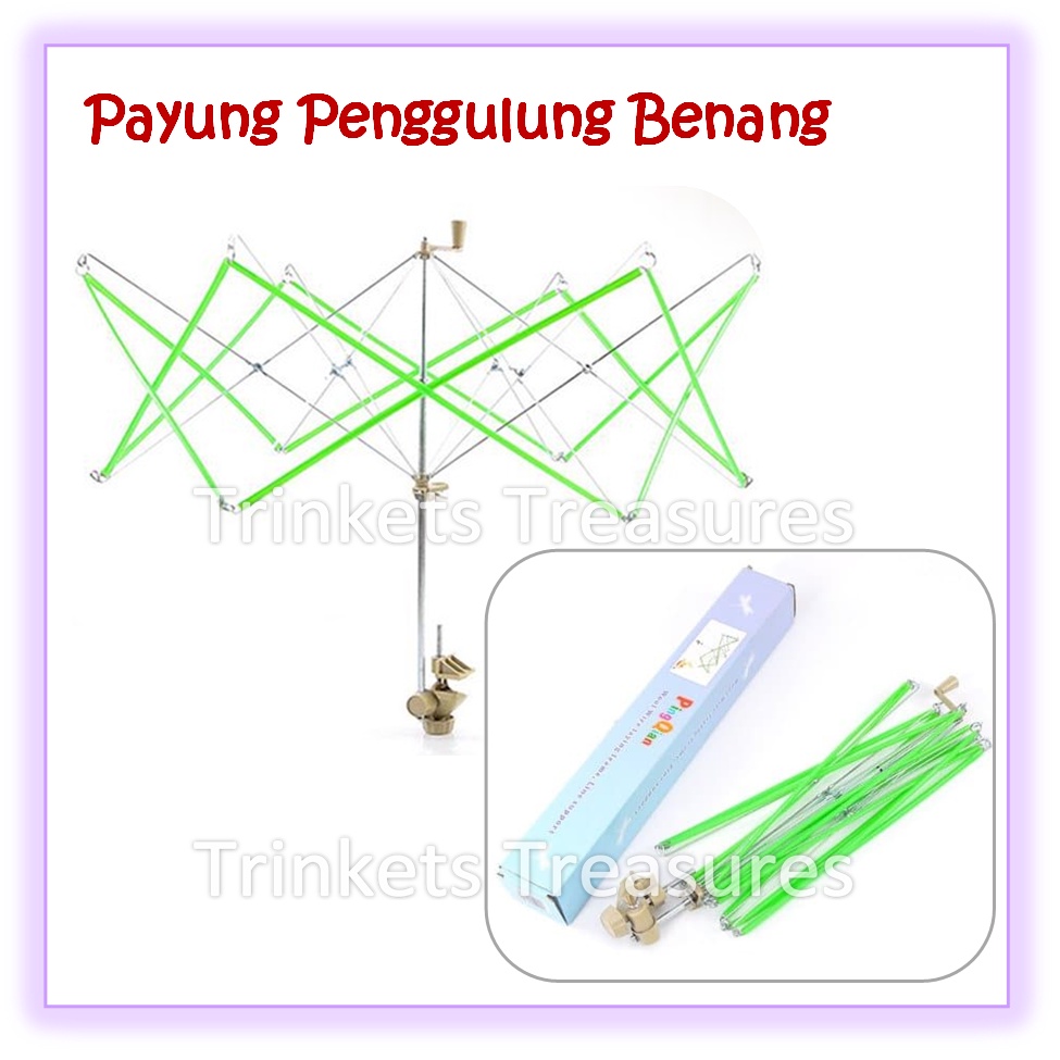 Kincir payung penggulung benang alat pemintal knitting umbrella swift wool winder yarn ball