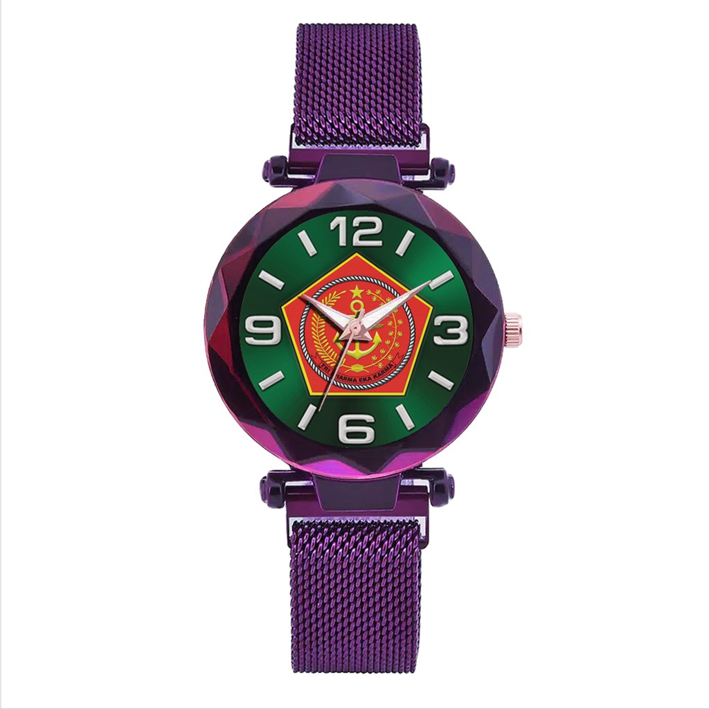 Jam Tangan Wanita Custom - TNI MOTIF 2 Free Box &amp; Batre Cadangan