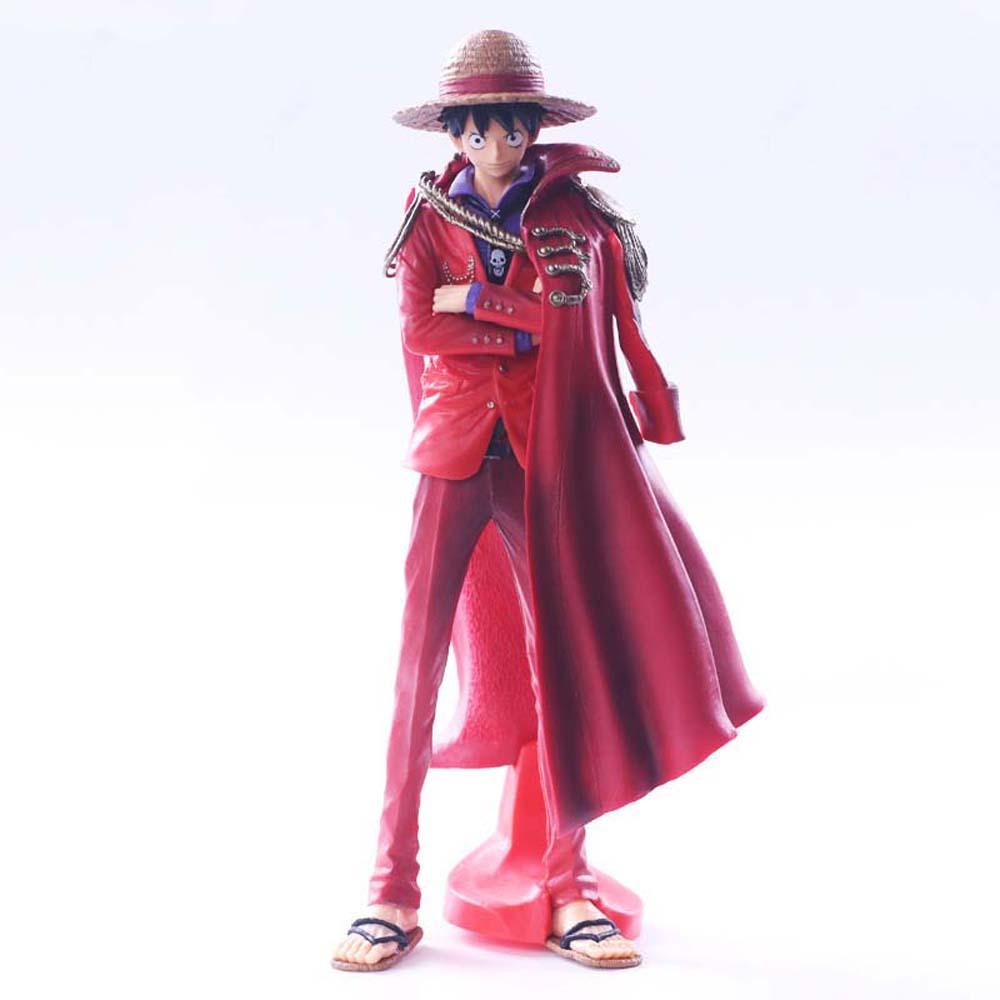 NEEDWAY Patung Anime Figure Luffy Koleksi Model The Ultimate King Dekorasi Desktop Jubah Merah Mainan Figure