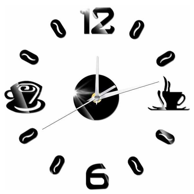 Terlariss !! Taffware Jam Dinding DIY Giant Wall Clock 50-60cm Coffee Bell - DIY-12