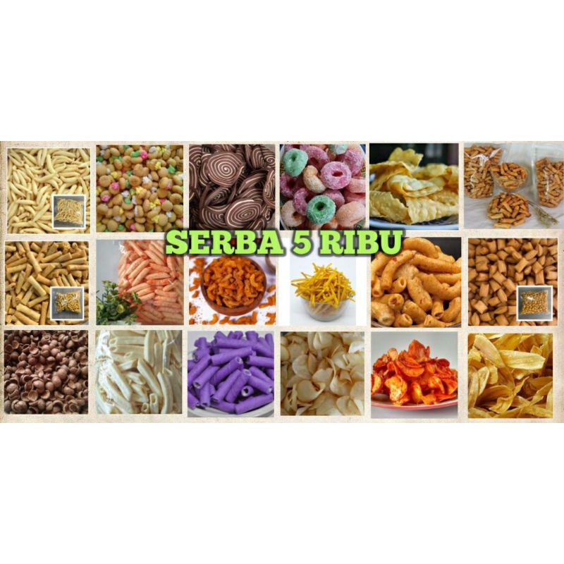 

Pilihan 1 - Snack Serba 5000 / Cemilan Murah Lima Ribuan