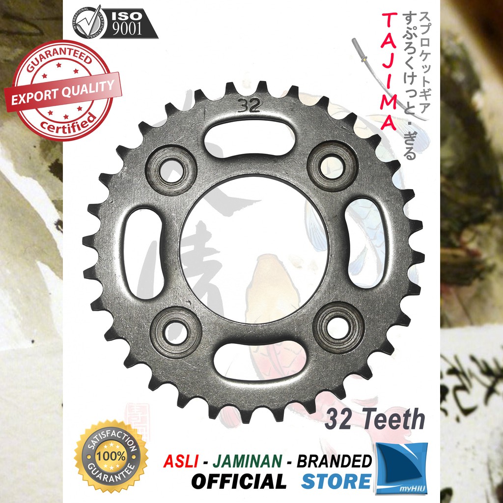 Gigi Tarik 30T ~ 45T HONDA Karisma, Kirana Gir Belakang - Rear Sprocket Gear TAJIMA