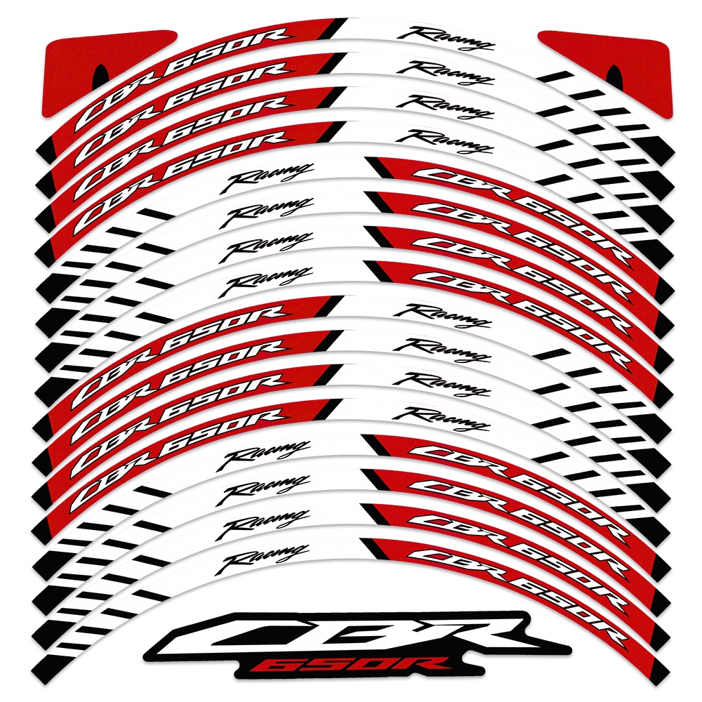 2 Set Sticker Decal Dekorasi Velg Motor HONDA CBR650R CBR 650R Motif Garis